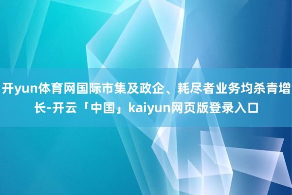 开yun体育网国际市集及政企、耗尽者业务均杀青增长-开云「中国」kaiyun网页版登录入口